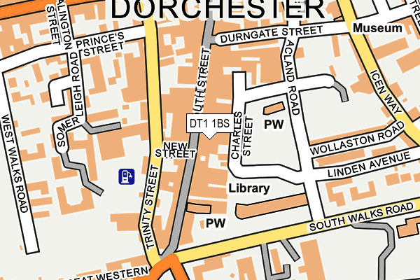 DT1 1BS map - OS OpenMap – Local (Ordnance Survey)