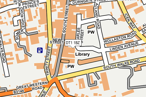 DT1 1BZ map - OS OpenMap – Local (Ordnance Survey)