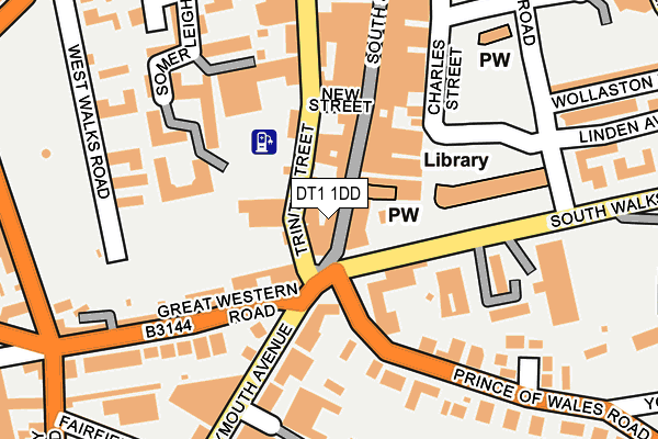 DT1 1DD map - OS OpenMap – Local (Ordnance Survey)