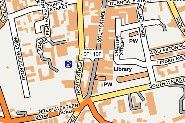 DT1 1DF map - OS OpenMap – Local (Ordnance Survey)