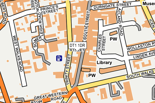 DT1 1DR map - OS OpenMap – Local (Ordnance Survey)