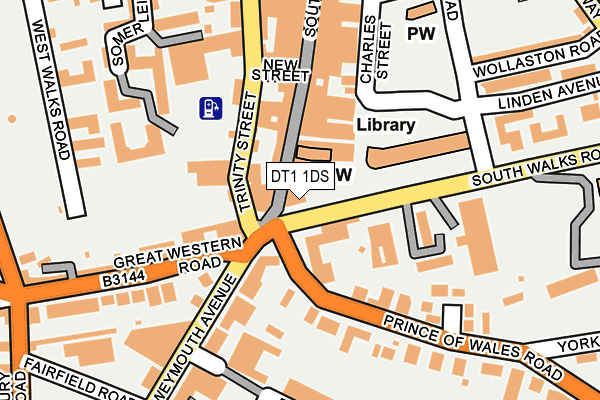 DT1 1DS map - OS OpenMap – Local (Ordnance Survey)