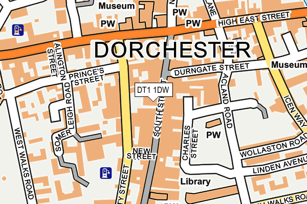DT1 1DW map - OS OpenMap – Local (Ordnance Survey)