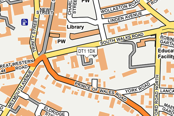 DT1 1DX map - OS OpenMap – Local (Ordnance Survey)