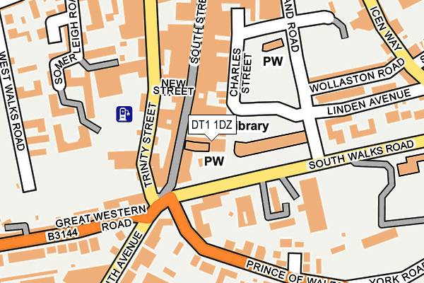 DT1 1DZ map - OS OpenMap – Local (Ordnance Survey)