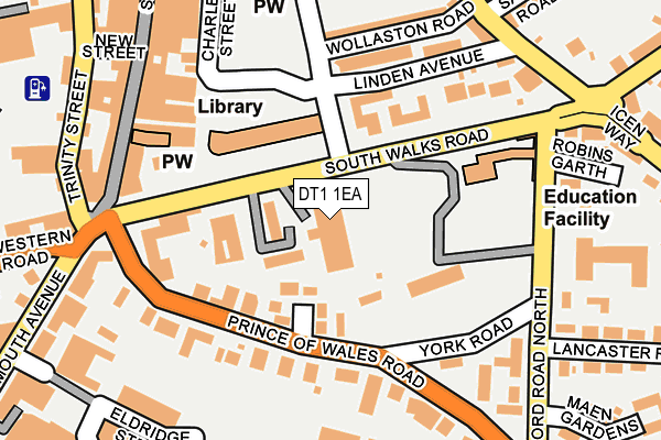 DT1 1EA map - OS OpenMap – Local (Ordnance Survey)
