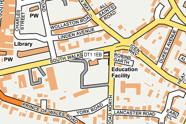 DT1 1EB map - OS OpenMap – Local (Ordnance Survey)
