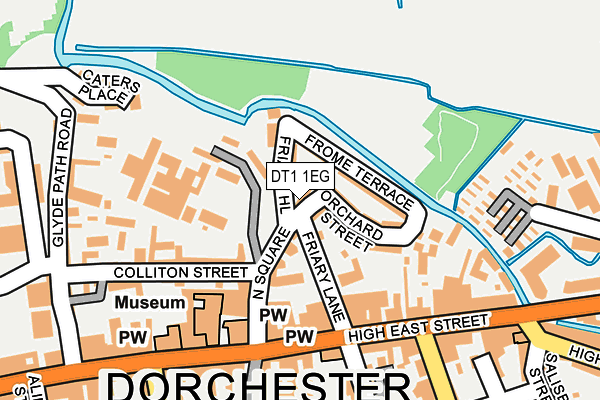 DT1 1EG map - OS OpenMap – Local (Ordnance Survey)