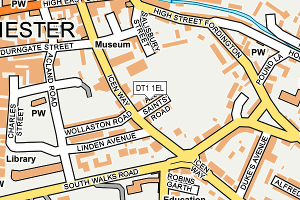 DT1 1EL map - OS OpenMap – Local (Ordnance Survey)