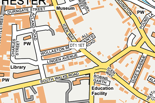 DT1 1ET map - OS OpenMap – Local (Ordnance Survey)