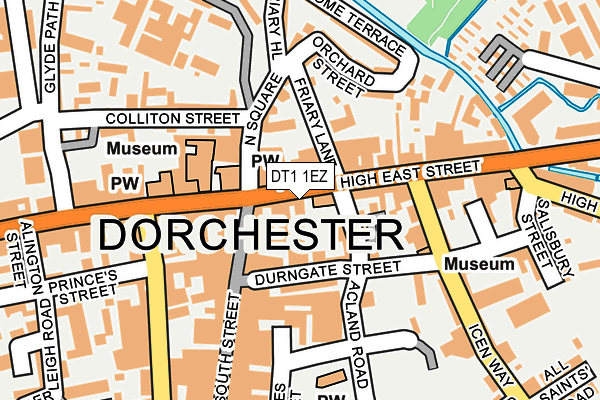 DT1 1EZ map - OS OpenMap – Local (Ordnance Survey)