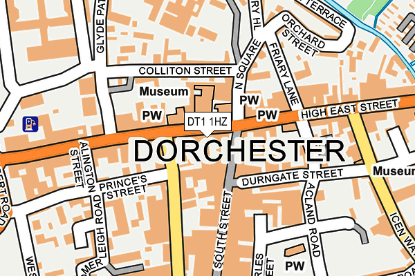 DT1 1HZ map - OS OpenMap – Local (Ordnance Survey)