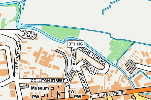 DT1 1JG map - OS OpenMap – Local (Ordnance Survey)