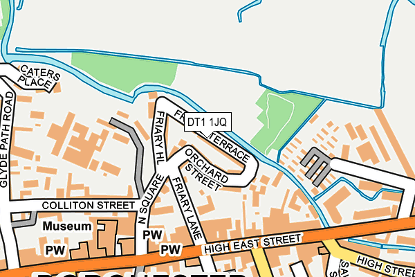 DT1 1JQ map - OS OpenMap – Local (Ordnance Survey)
