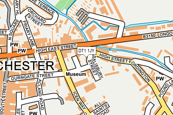 DT1 1JY map - OS OpenMap – Local (Ordnance Survey)