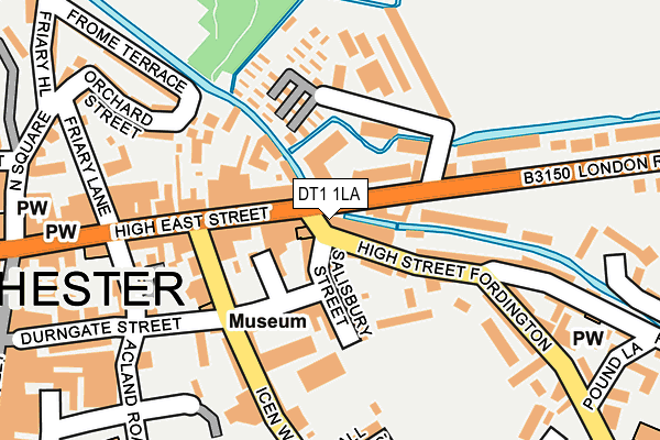 DT1 1LA map - OS OpenMap – Local (Ordnance Survey)