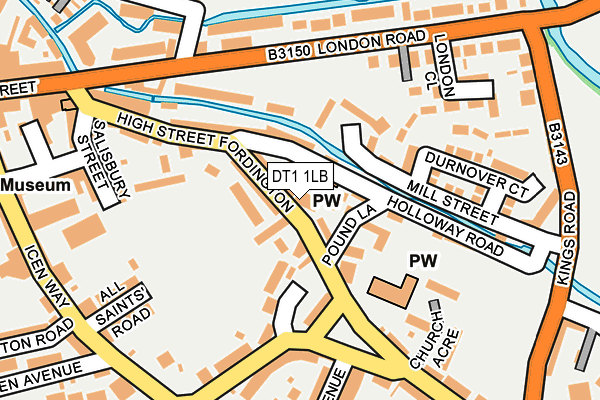 DT1 1LB map - OS OpenMap – Local (Ordnance Survey)