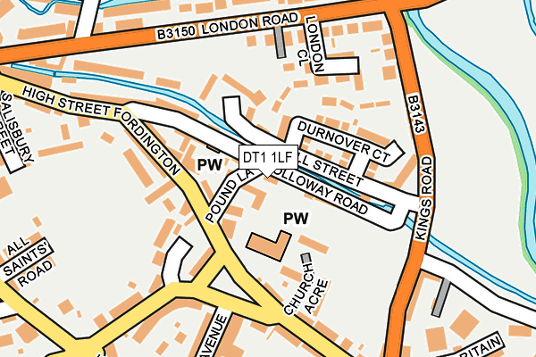 DT1 1LF map - OS OpenMap – Local (Ordnance Survey)
