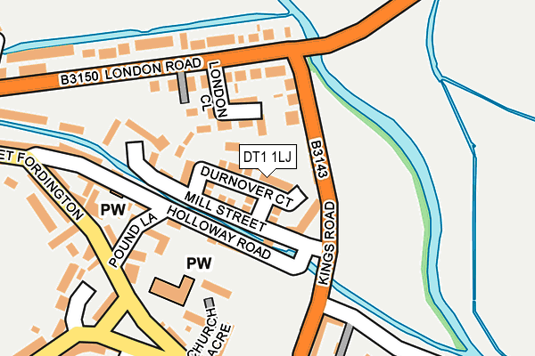 DT1 1LJ map - OS OpenMap – Local (Ordnance Survey)