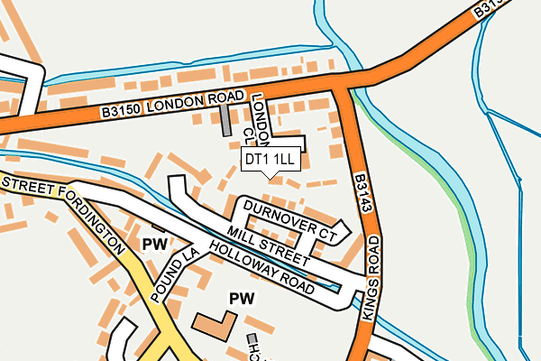 DT1 1LL map - OS OpenMap – Local (Ordnance Survey)