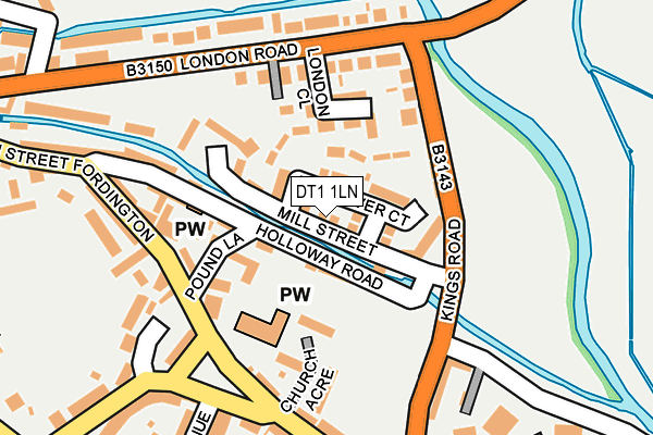 DT1 1LN map - OS OpenMap – Local (Ordnance Survey)