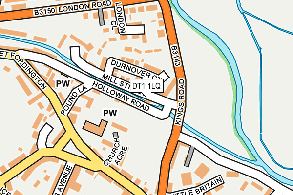 DT1 1LQ map - OS OpenMap – Local (Ordnance Survey)