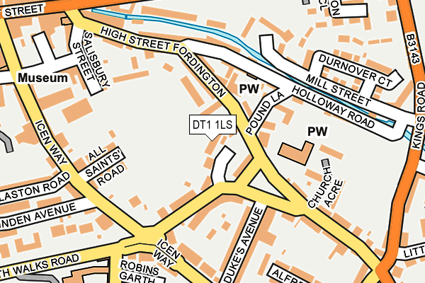 DT1 1LS map - OS OpenMap – Local (Ordnance Survey)