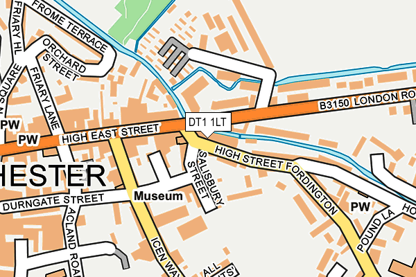 DT1 1LT map - OS OpenMap – Local (Ordnance Survey)
