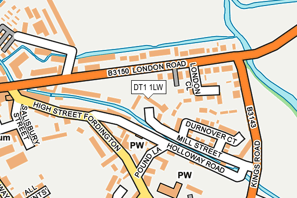 DT1 1LW map - OS OpenMap – Local (Ordnance Survey)