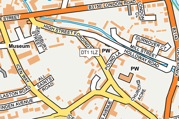 DT1 1LZ map - OS OpenMap – Local (Ordnance Survey)