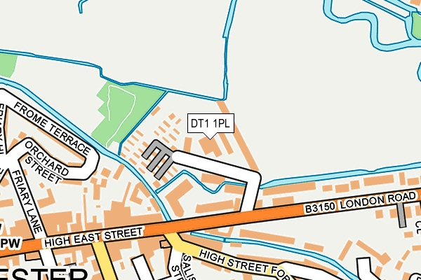 DT1 1PL map - OS OpenMap – Local (Ordnance Survey)