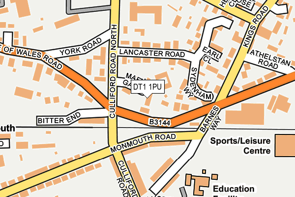 DT1 1PU map - OS OpenMap – Local (Ordnance Survey)