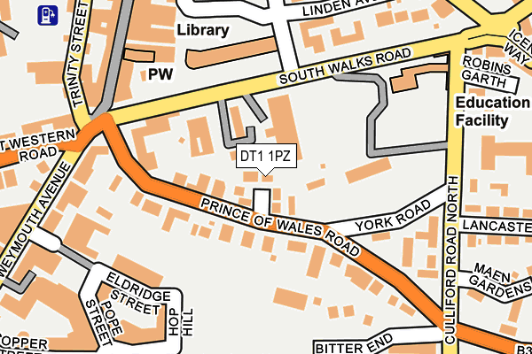 DT1 1PZ map - OS OpenMap – Local (Ordnance Survey)