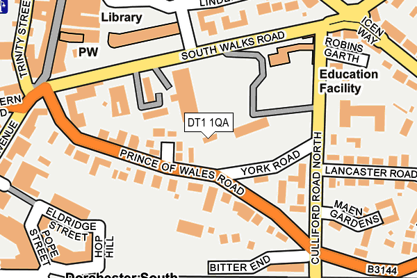 DT1 1QA map - OS OpenMap – Local (Ordnance Survey)