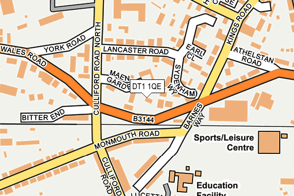 DT1 1QE map - OS OpenMap – Local (Ordnance Survey)
