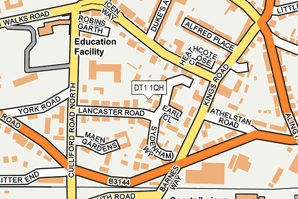 DT1 1QH map - OS OpenMap – Local (Ordnance Survey)
