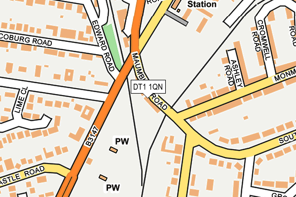 DT1 1QN map - OS OpenMap – Local (Ordnance Survey)