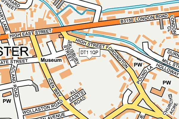 DT1 1QP map - OS OpenMap – Local (Ordnance Survey)