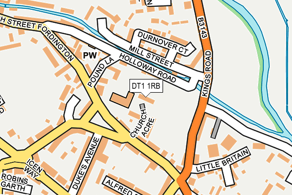 DT1 1RB map - OS OpenMap – Local (Ordnance Survey)