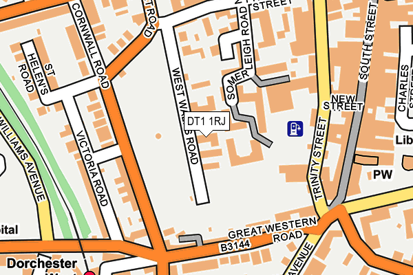 DT1 1RJ map - OS OpenMap – Local (Ordnance Survey)