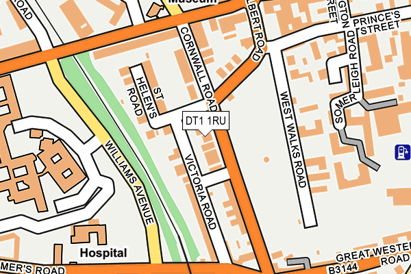 DT1 1RU map - OS OpenMap – Local (Ordnance Survey)