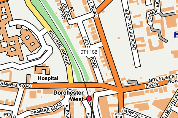 DT1 1SB map - OS OpenMap – Local (Ordnance Survey)