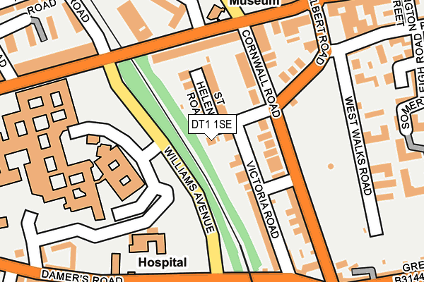 DT1 1SE map - OS OpenMap – Local (Ordnance Survey)