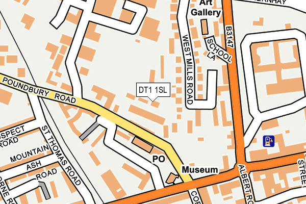 DT1 1SL map - OS OpenMap – Local (Ordnance Survey)