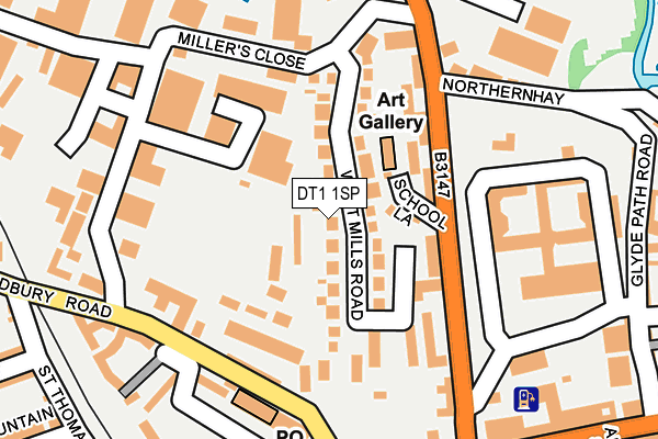 DT1 1SP map - OS OpenMap – Local (Ordnance Survey)