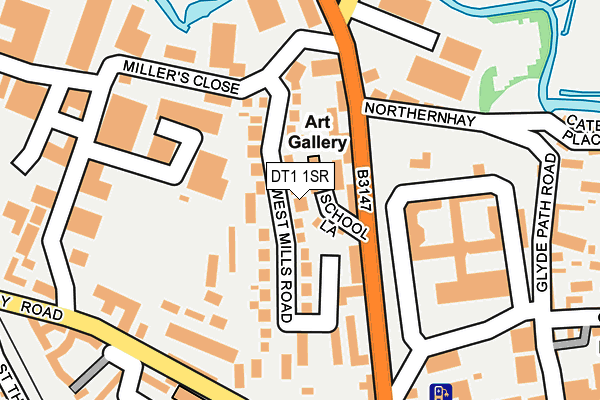 DT1 1SR map - OS OpenMap – Local (Ordnance Survey)