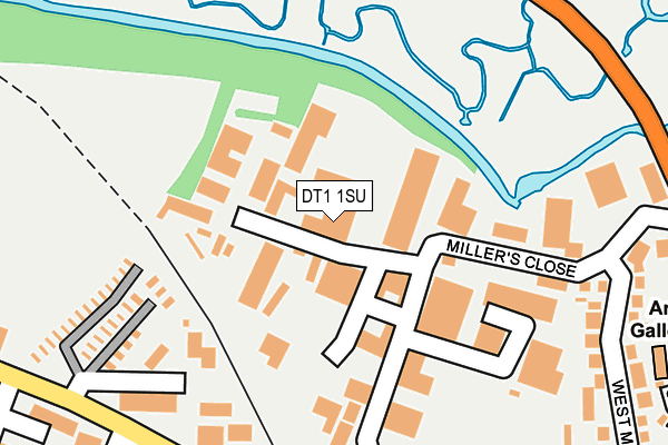 DT1 1SU map - OS OpenMap – Local (Ordnance Survey)