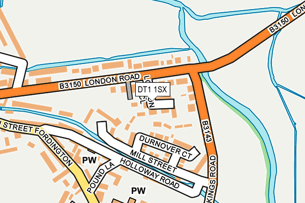 DT1 1SX map - OS OpenMap – Local (Ordnance Survey)