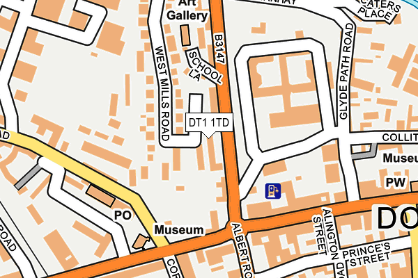 DT1 1TD map - OS OpenMap – Local (Ordnance Survey)