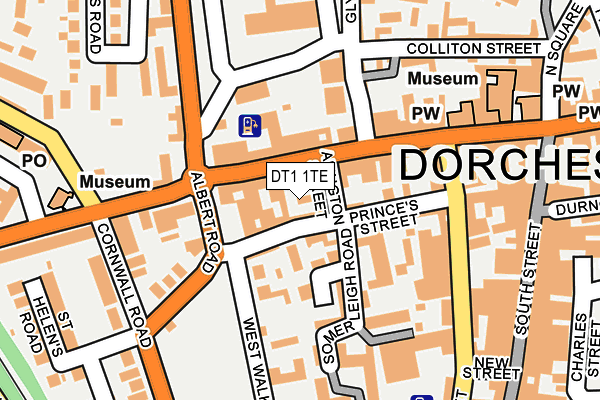 DT1 1TE map - OS OpenMap – Local (Ordnance Survey)